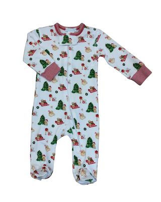 Pima Boy Christmas Pup Footie
