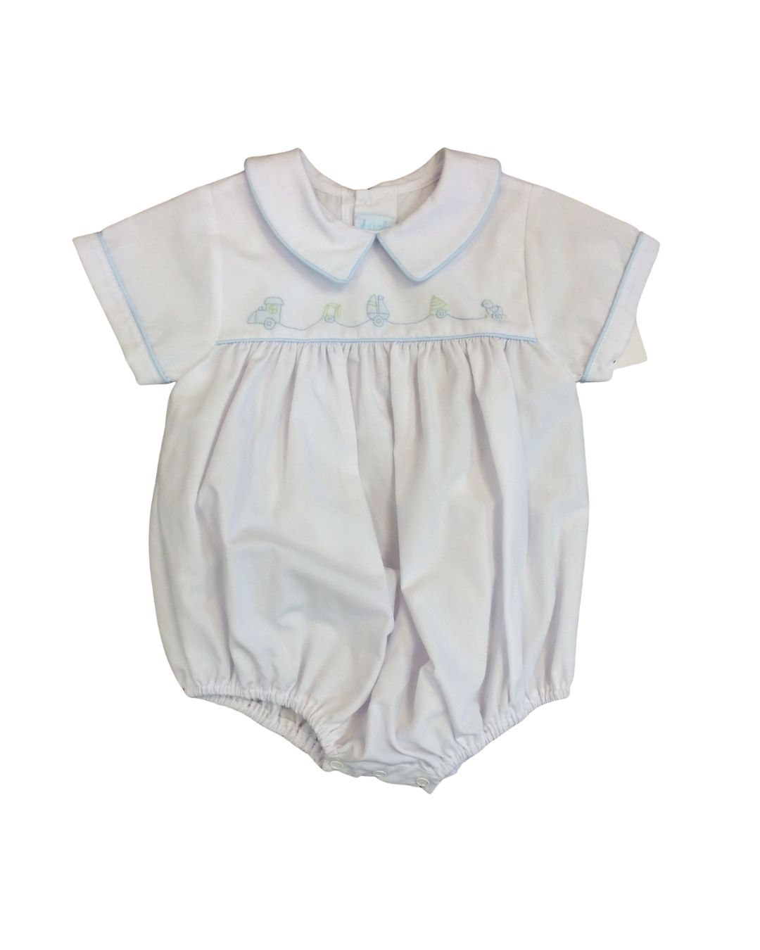 White Bubble w/ String Toys &amp; Blue Trim (613)