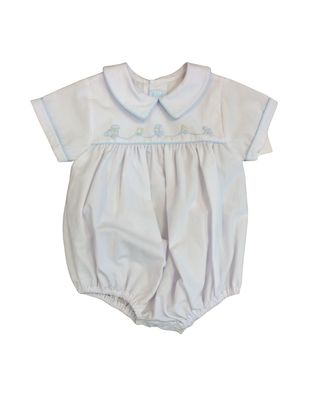 White Bubble w/ String Toys &amp; Blue Trim (613)