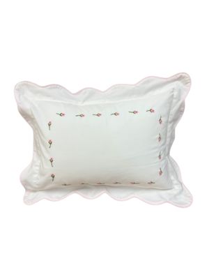 Pink Rosebud Pillow 12x16