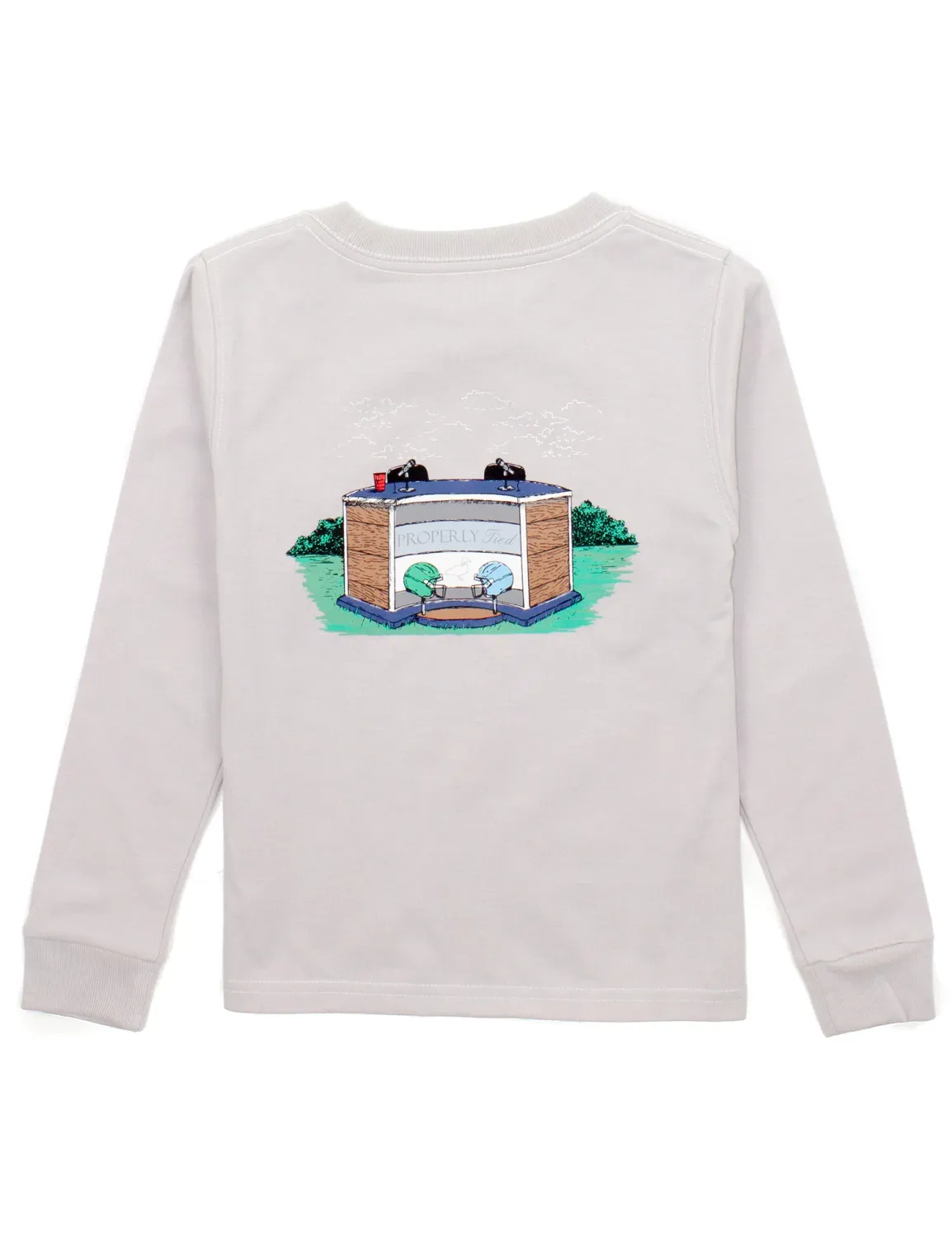 Boys Match Up Long Sleeve Tee, Ice Grey