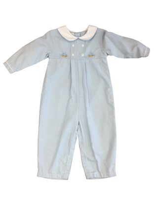 LS Blue Gingham Romper, Car