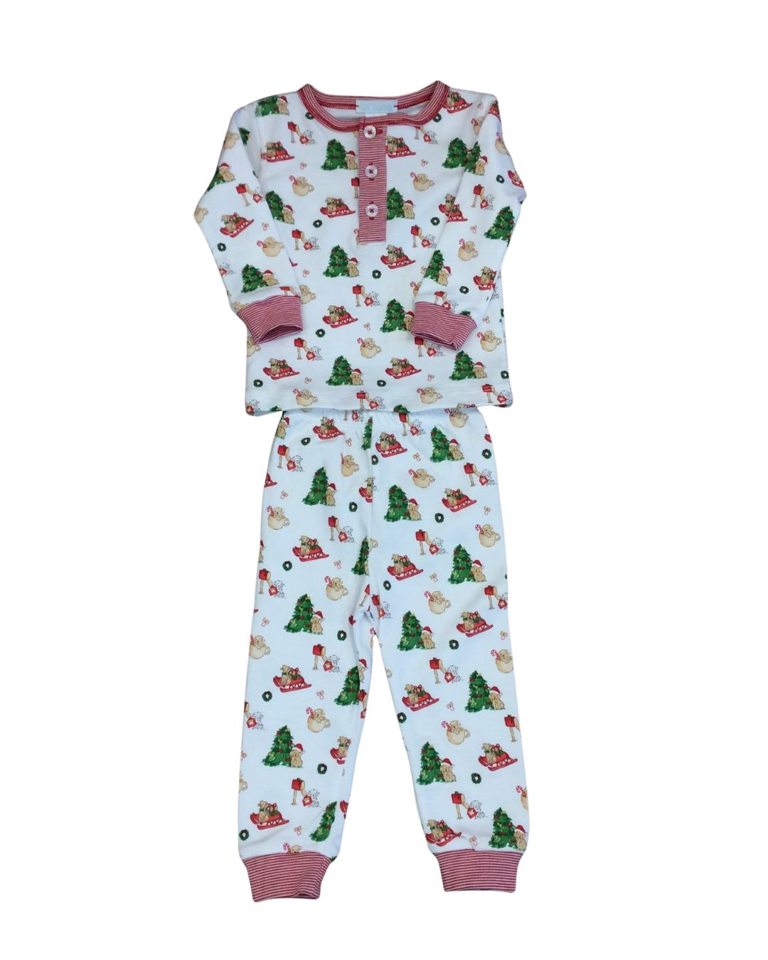 Christmas Pups Pima 2 Pc PJ