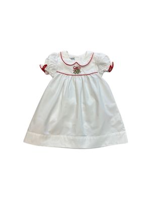 Mistletoe Embroidered White Dress