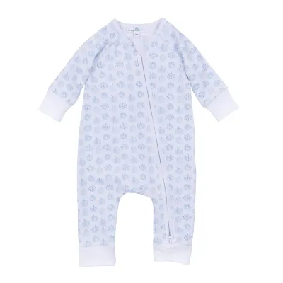 Precious Pumpkins Zip Playsuit-Blue