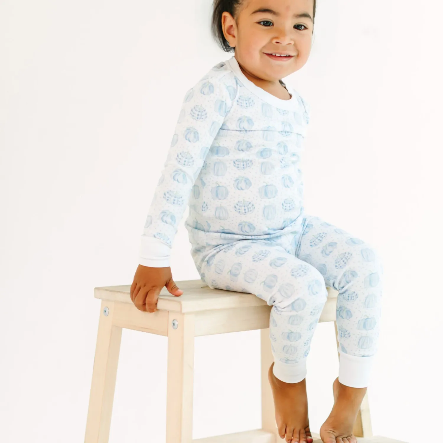 Precious Pumpkins Long Pajamas, Blue