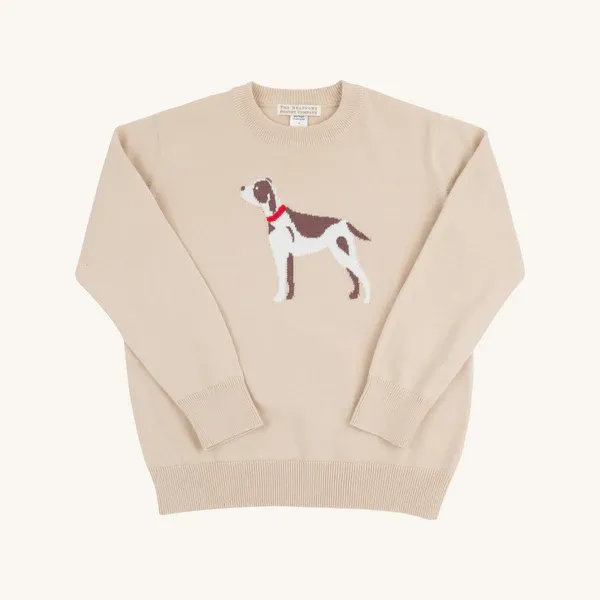 Isaac&#39;s Intarsia Sweater, Osprey Oatmeal/Dog