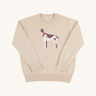 Isaac&#39;s Intarsia Sweater, Osprey Oatmeal/Dog