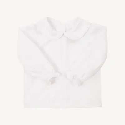 LS Woven Peter Pan Collar Shirt, Worth Ave White
