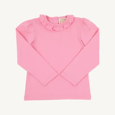 Reece Ruffle Top, Hamptons Hot Pink