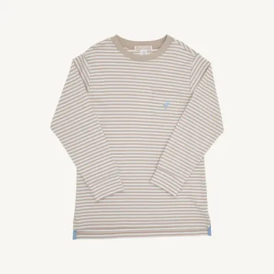 Carter Crewneck LS, Keeneland Khaki Stripe