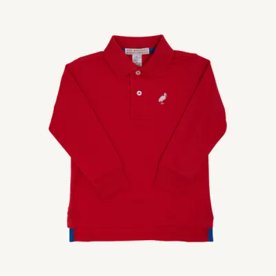 Prim &amp; Proper LS Polo, Richmond Red