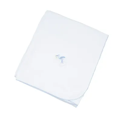 Just Delivered Blanket, Blue Trim