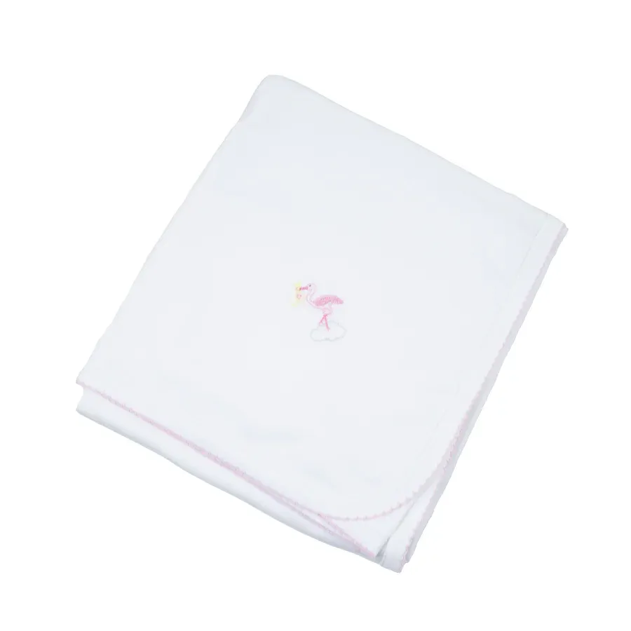 Just Delivered Blanket, Pink Trim