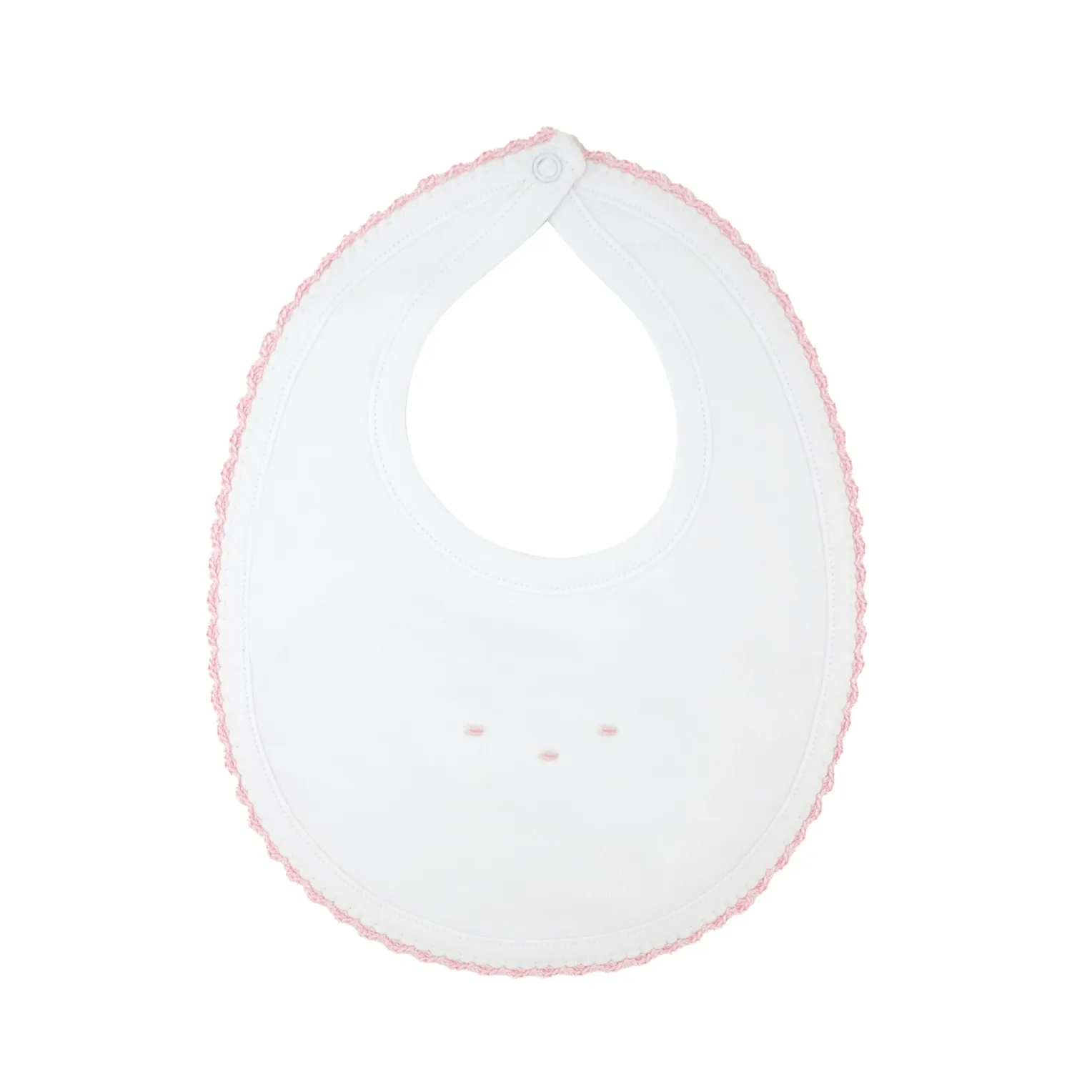 Crochet and Seeds Collection Bib, Pink