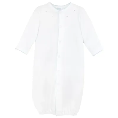 Crochet and Seeds Collection Converter Gown, Blue NB