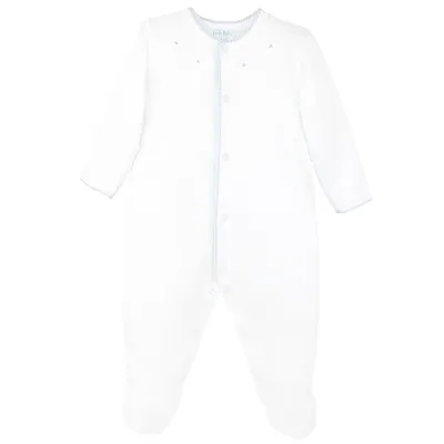 Crochet and Seeds Collection Footie, Blue