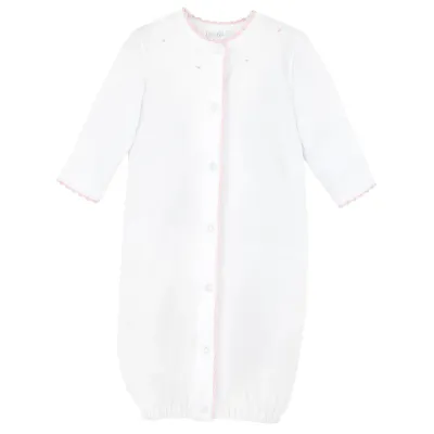 Crochet and Seeds Collection Converter Gown, Pink NB