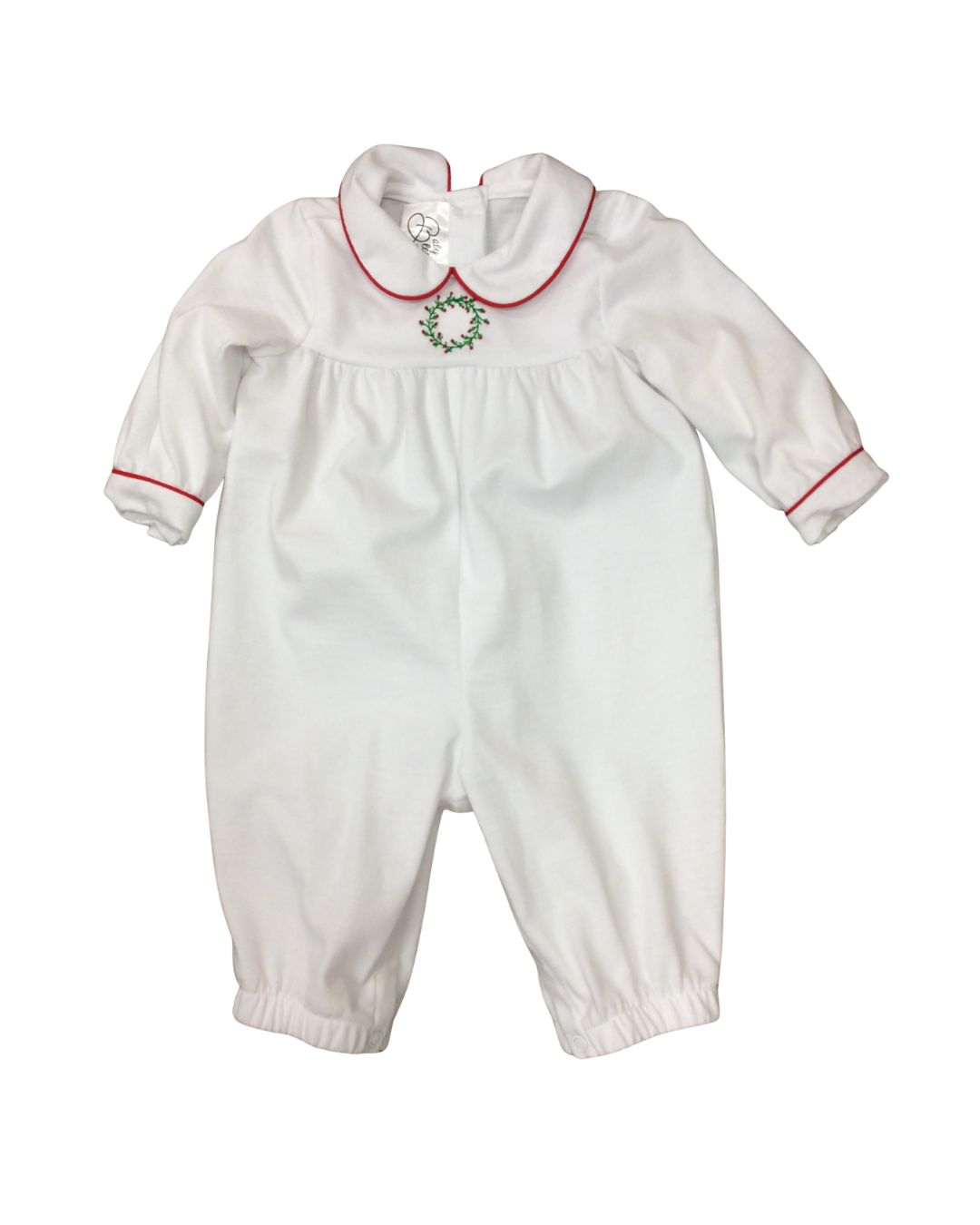 Levi Romper, Christmas Wreath
