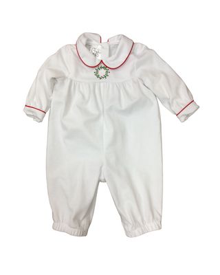 Levi Romper, Christmas Wreath