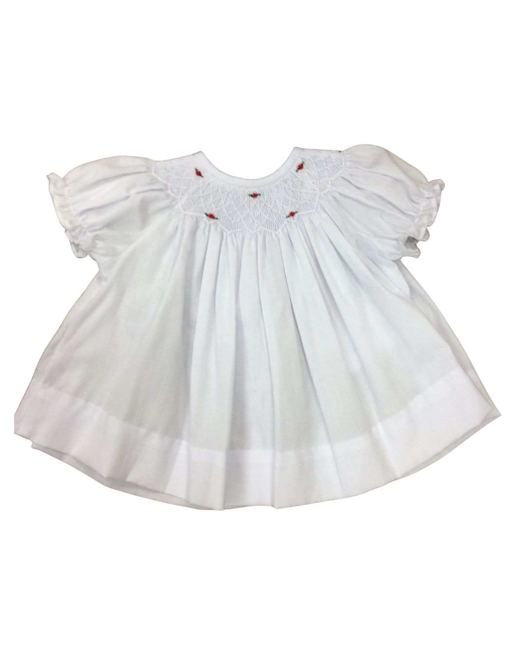 Ellie Dress, Mistletoe on White