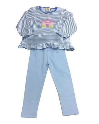 Blue Castle Top and Legging Set