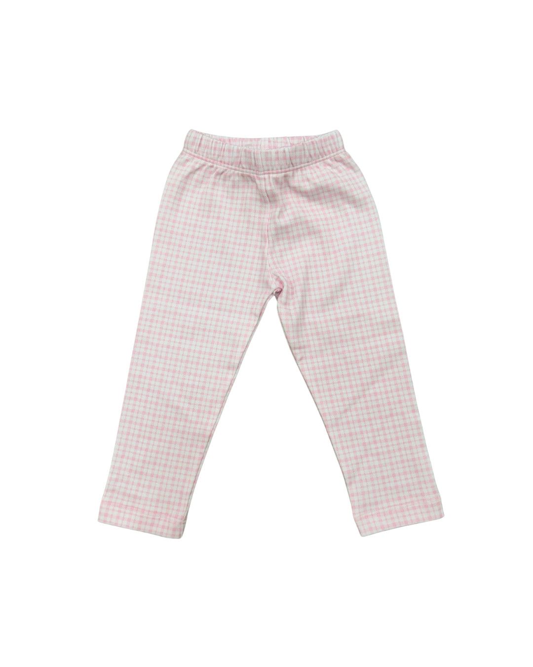Pink/White Windowpane Plaid Leggings