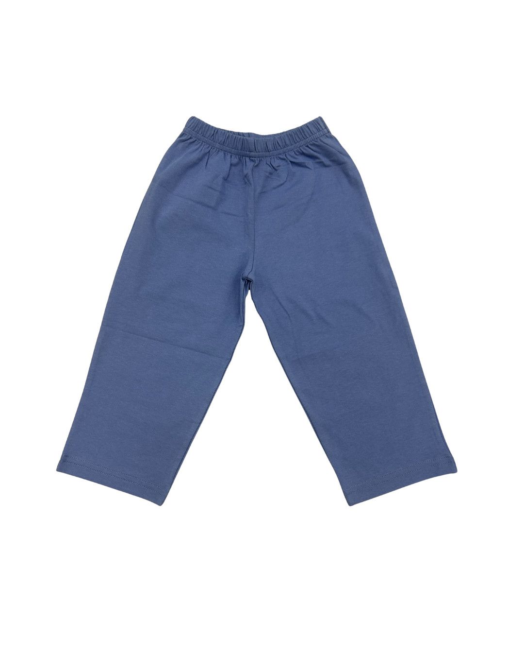 Jersey Solid Straight Pants, Dark Chambray