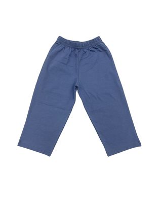 Jersey Solid Straight Pants, Dark Chambray