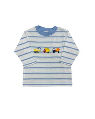 White/Blue Stripe Top, Construction