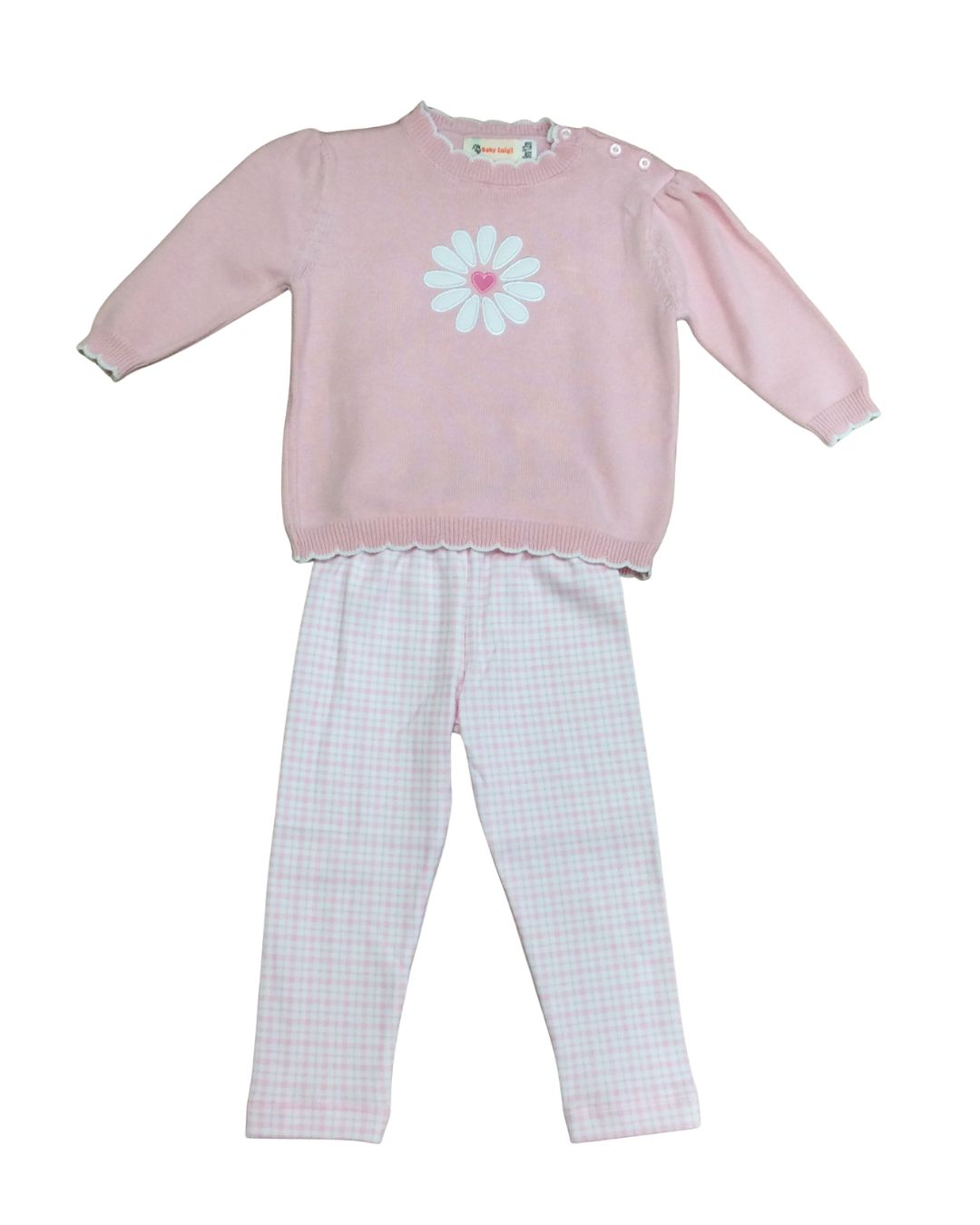 Pink Flower Sweater Legging Set