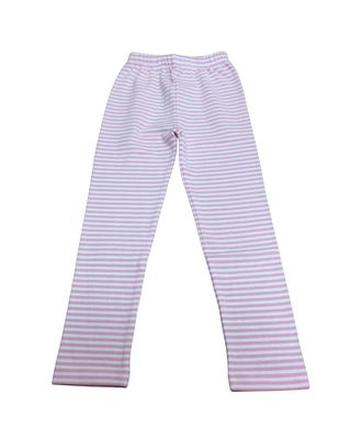 Straight Leggings Light Pink and White Stripe
