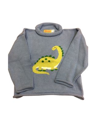Chambray Roll Neck Sweater, Dino