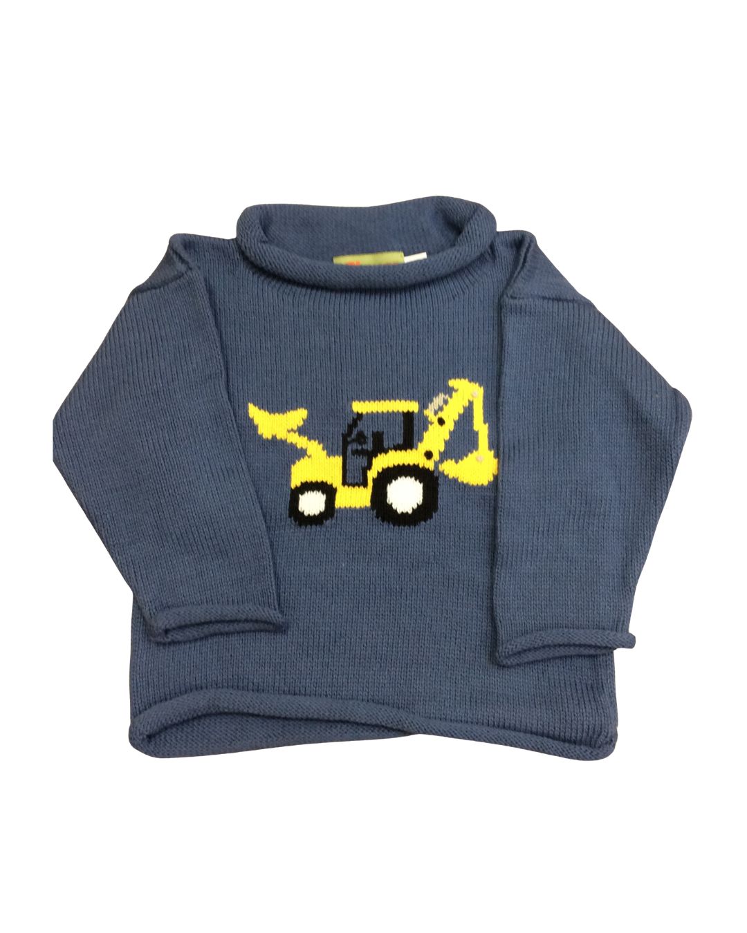 Blue Roll Neck Sweater, Backhoe