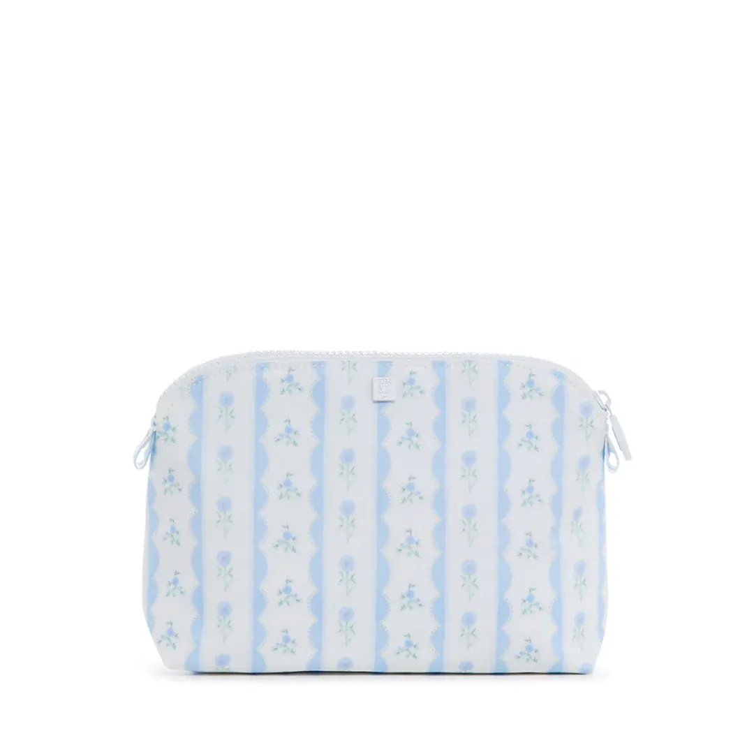 Goodie Cosmetic Bag - Ribbon Floral Blue