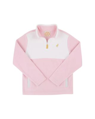 Hayword Half Zip- Fleece, Palm beach Pink/Worth White