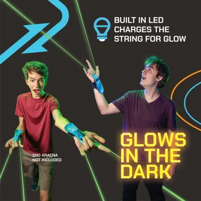 ZipString Aracna Glow in the Dark Web Shooter, Blue
