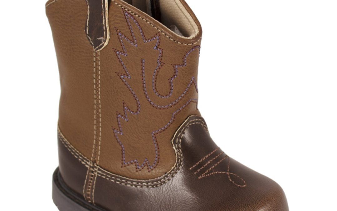 Brown Textured Western Cowboy Boots