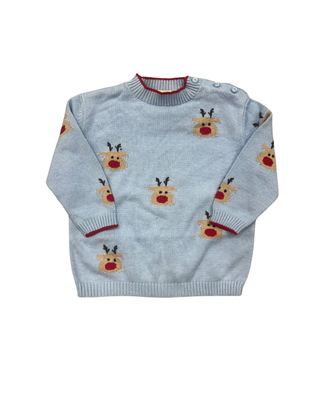 Sky Blue/Red Rudolph Heads Boy Crew