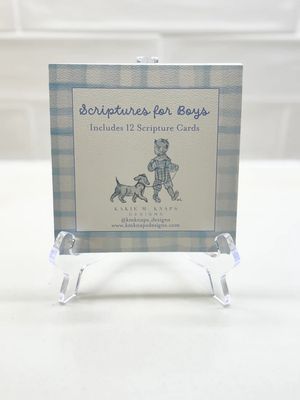 Scripture Cards W/ Easel, Boy