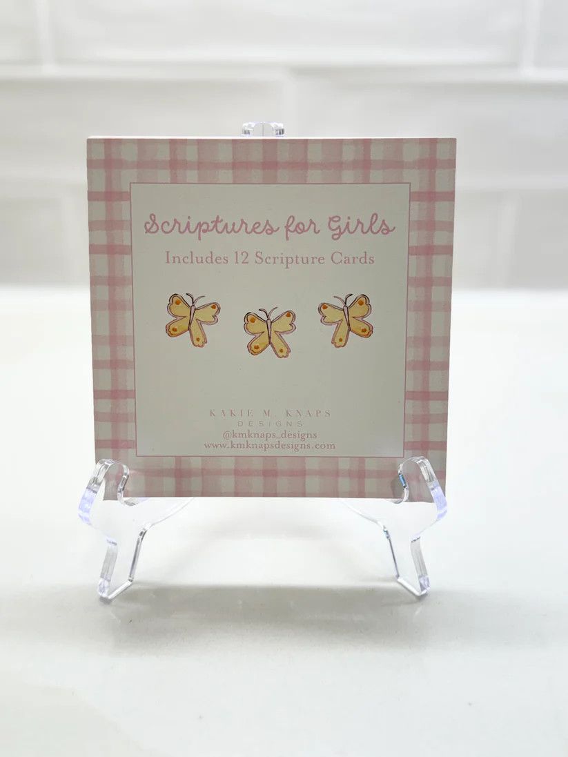 Scripture Cards W/ Easel, Girl