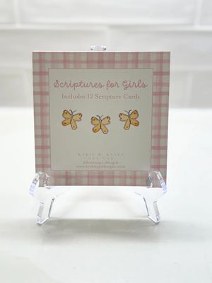 Scripture Cards W/ Easel, Girl