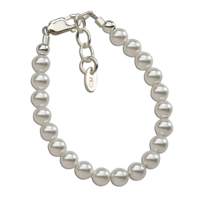 Baby&#39;s First Pearl Bracelet Sterling Silver, Size: Small (0-12m)