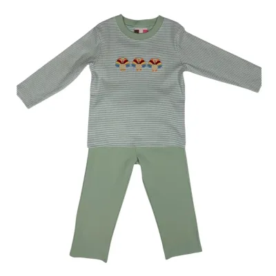 Turkey Applique Boys Pant Set