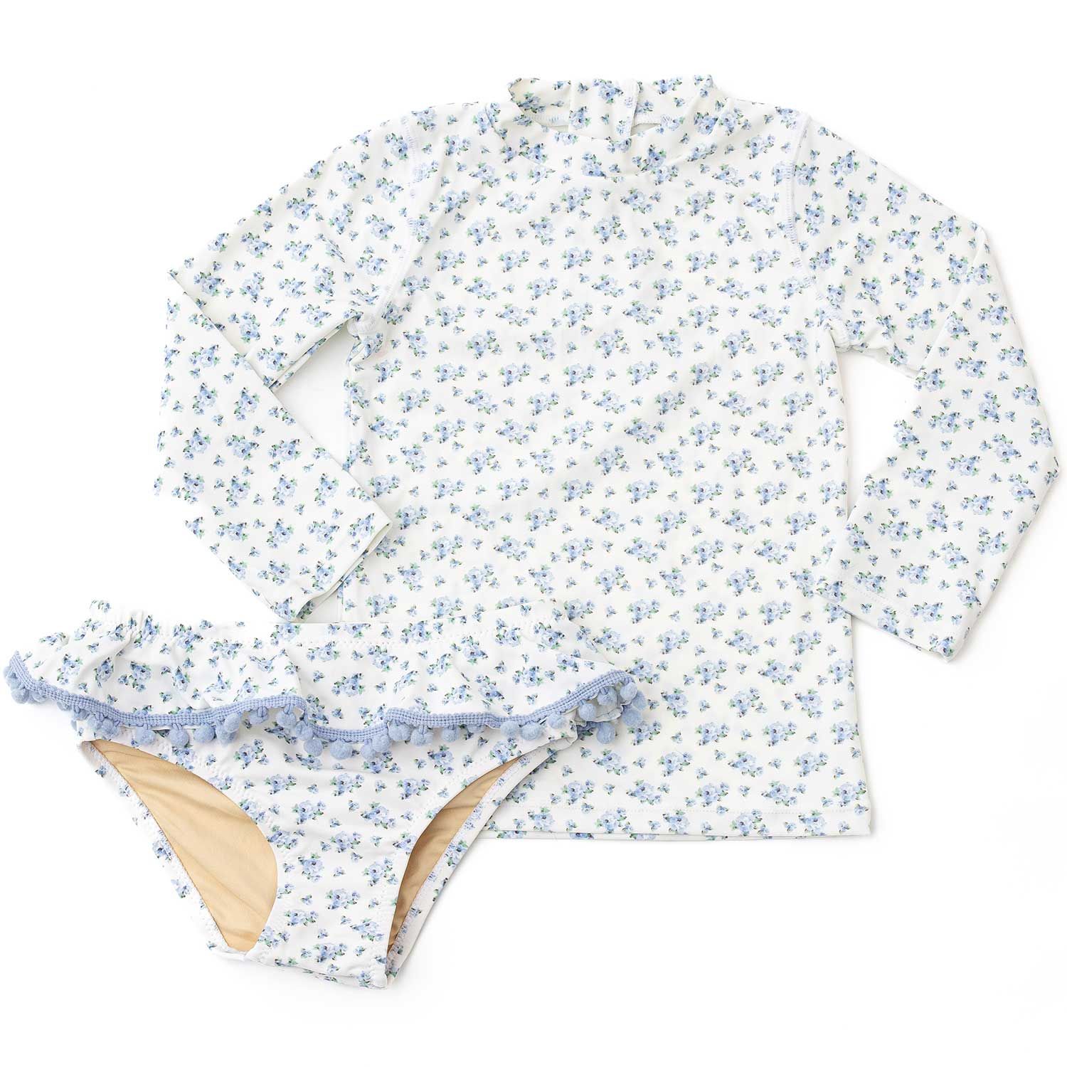 Rash Guard Set, Cottage Floral Blue