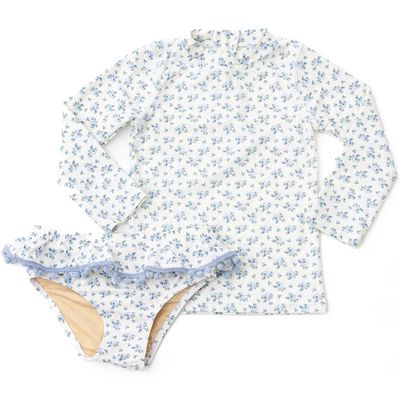 Rash Guard Set, Cottage Floral Blue