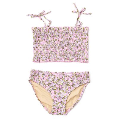 2 Piece Smocked Blushing Blooms Swim   