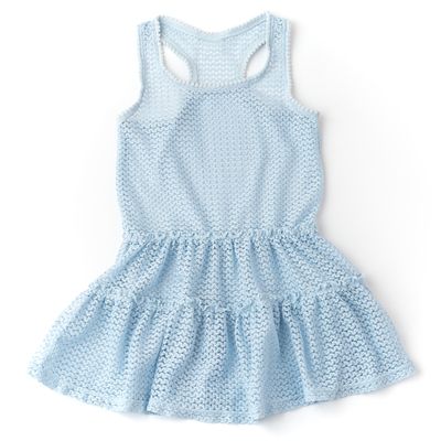 Crochet Tank Dress Blue