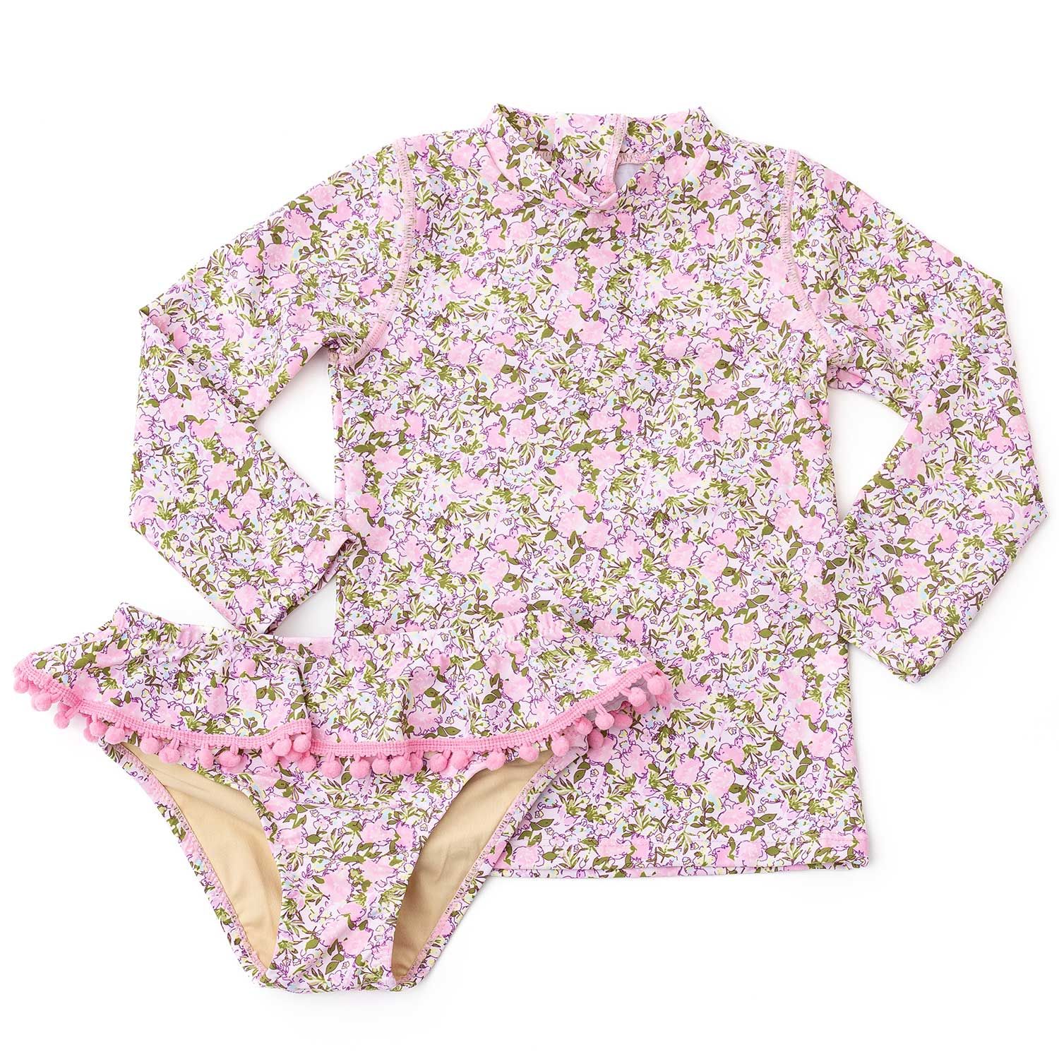 Rash Guard Set, Blushing Blooms