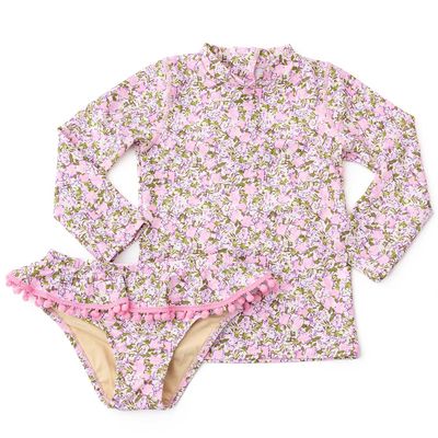 Rash Guard Set, Blushing Blooms